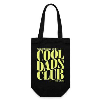 Club des papas cool - Cadeau pour futurs papas 2026 - Sac à bouteille - noir - Devant