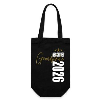 Abschluss 2026 Grundschule - Geschenkbeutel für Flaschen - Schwarz - Vorne