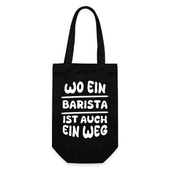 Geschenk für Barista - Geschenkbeutel für Flaschen - Schwarz - Vorne