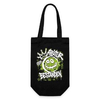 Graffiti Zombie Street Art Grün Abitur 2026 - Geschenkbeutel für Flaschen - Schwarz - Vorne