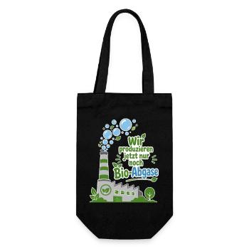 Wir Produzieren Nur Bio Abgase. - Geschenkbeutel für Flaschen - Schwarz - Vorne