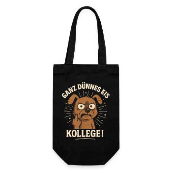 Guten Morgen Ganz Dünnes Eis Freundchen - Geschenkbeutel für Flaschen - Schwarz - Vorne