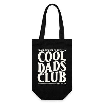 Club des papas cool - Cadeau de la fête des pères 2026 - Sac à bouteille - noir - Devant