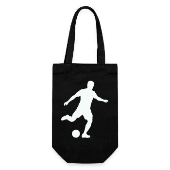 Football Sport Silhouette - Gift Bag for Bottles - black - Front