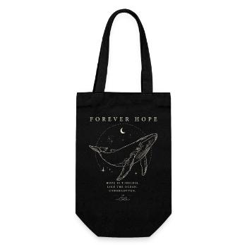 Forever Hope - Unforgotten Whale Bright Design - Gift Bag for Bottles - black - Front
