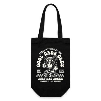 Cool Dads Club - Papa 2026 Geschenk - Geschenkbeutel für Flaschen - Schwarz - Vorne