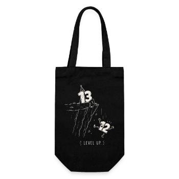 Level 13 Unlocked | 13 Year Anniversary Gift - Gift Bag for Bottles - black - Front