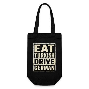 Eat Turkish Drive English - Gift Bag for Bottles - black - Front