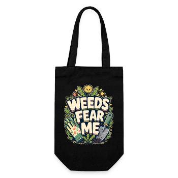 WEEDS FEAR ME Nickerchen - Geschenkbeutel für Flaschen - Schwarz - Vorne
