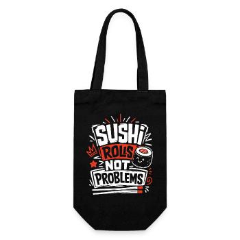 Sushi Rolls Not Problems - Gift Bag for Bottles - black - Front