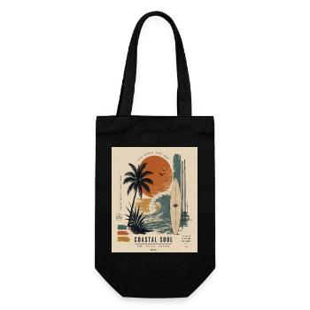 Affiche Coastal Soul Surf - Sac à bouteille - noir - Devant