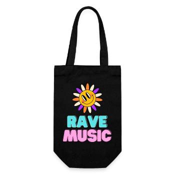 Sunshine Rave Music Neon Design - Gift Bag for Bottles - black - Front