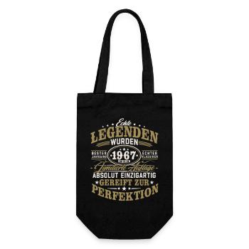 1967 Jahrgang geboren Legenden Vintage Geburtstag - Geschenkbeutel für Flaschen - Schwarz - Vorne