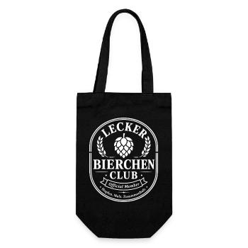  Bierliebhaber BIER-BIERCHEN saufen Urlaubsreise - Geschenkbeutel für Flaschen - Schwarz - Vorne