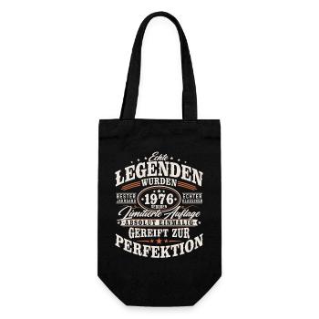 1976 Jahrgang Vintage Geburtstag Geschenk Retro - Geschenkbeutel für Flaschen - Schwarz - Vorne