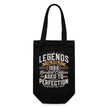 Cadeau rétro vintage d’anniversaire 1986 - Sac à bouteille - noir - Devant