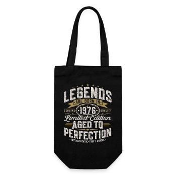 Cadeau d’anniversaire vintage vintage rétro 1976 - Sac à bouteille - noir - Devant