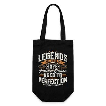 1976 Vintage Vintage Birthday Gift Retro - Gift Bag for Bottles - black - Front
