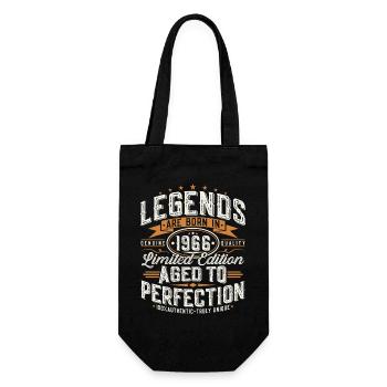 1966 Vintage Vintage Birthday Gift Retro - Gift Bag for Bottles - black - Front