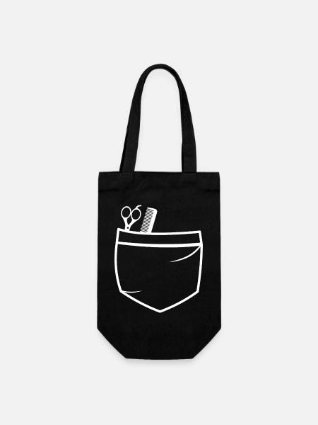 Friseur pockets - Geschenkbeutel für Flaschen - Schwarz