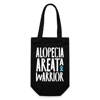 Alopecia Areata - Kämpfer mit Stolz - Geschenkbeutel für Flaschen - Schwarz - Vorne