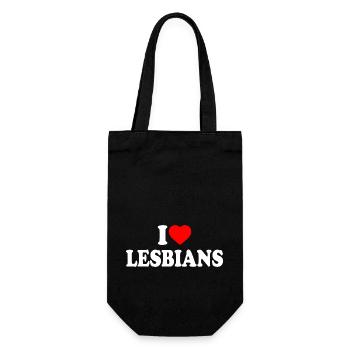i love lesbians - Gift Bag for Bottles - black - Front