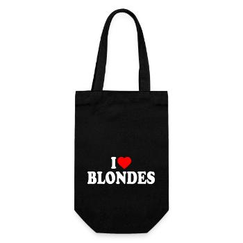 I love blondes - Geschenkbeutel für Flaschen - Schwarz - Vorne