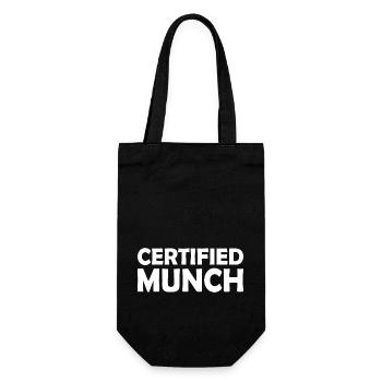 Certified munch - Geschenkbeutel für Flaschen - Schwarz - Vorne
