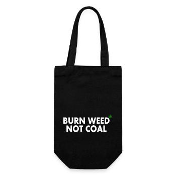 Burn weed not coal - Geschenkbeutel für Flaschen - Schwarz - Vorne