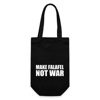 Make falafel not war - Gift Bag for Bottles - black - Front