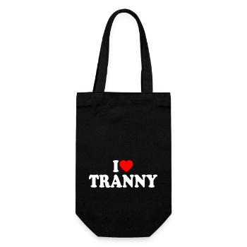 I love tranny - Sac à bouteille - noir - Devant