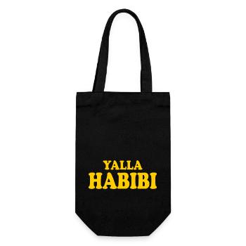 Yalla habibi - Geschenkbeutel für Flaschen - Schwarz - Vorne