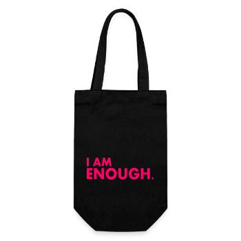 I am enough - Geschenkbeutel für Flaschen - Schwarz - Vorne