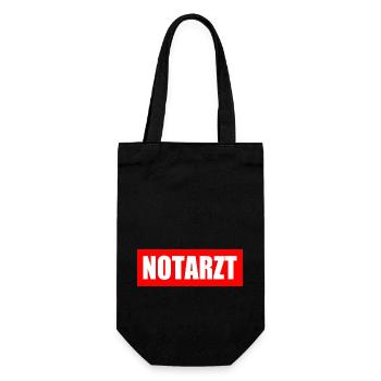 Notarzt - Geschenkbeutel für Flaschen - Schwarz - Vorne