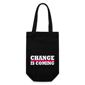 Change is coming - Gift Bag for Bottles - black - Front