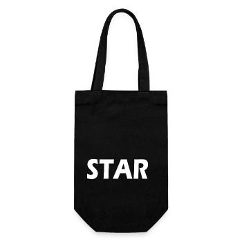 Star - Geschenkbeutel für Flaschen - Schwarz - Vorne