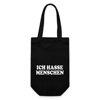 Ich hasse menschen - Geschenkbeutel für Flaschen - Schwarz - Vorne