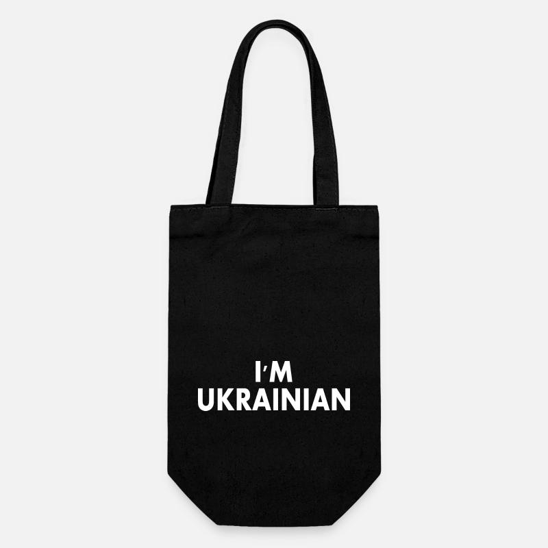 Im ukrainian - Geschenkbeutel für Flaschen - Schwarz