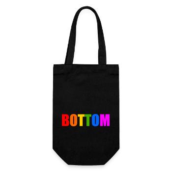 Bottom - Gift Bag for Bottles - black - Front