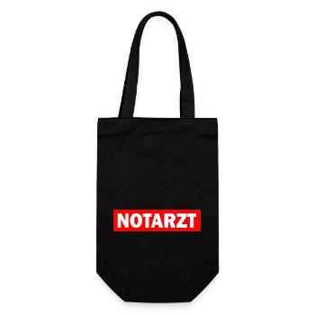 Notarzt - Geschenkbeutel für Flaschen - Schwarz - Vorne