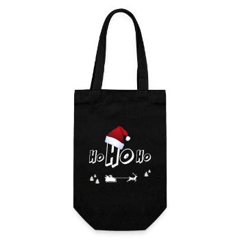 Noël Noël moche Ho ho chapeau rouge - Sac à bouteille - noir - Devant