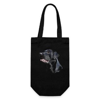 Labrador - Gift Bag for Bottles - black - Front
