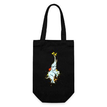elephant blob circus feat balance artist - Gift Bag for Bottles - black - Front