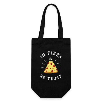 in pizza we Trust Illumination Pyramide Auge Humor - Geschenkbeutel für Flaschen - Schwarz - Vorne