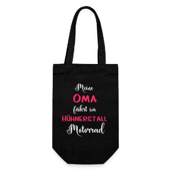 Oma Hühnerstall - Geschenkbeutel für Flaschen - Schwarz - Vorne