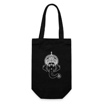 ganesha Elephant Yoga Hindu india Mandala Namaste - Gift Bag for Bottles - black - Front
