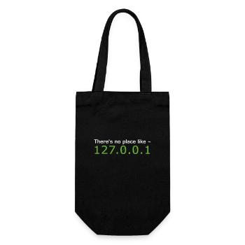 theres no place like home Code programming Admin - Gift Bag for Bottles - black - Front