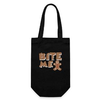 bite me - Gift Bag for Bottles - black - Front
