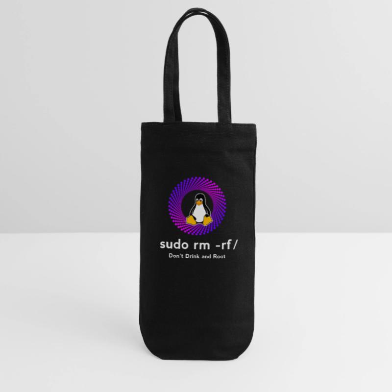 Ordinateur Sys admin Penguin Nerd pc sudo rm -rf cod Sac à bouteille