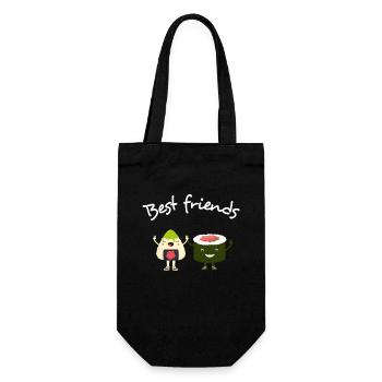 Best Friends: Sushi & Avocado daycare school japan - Gift Bag for Bottles - black - Front